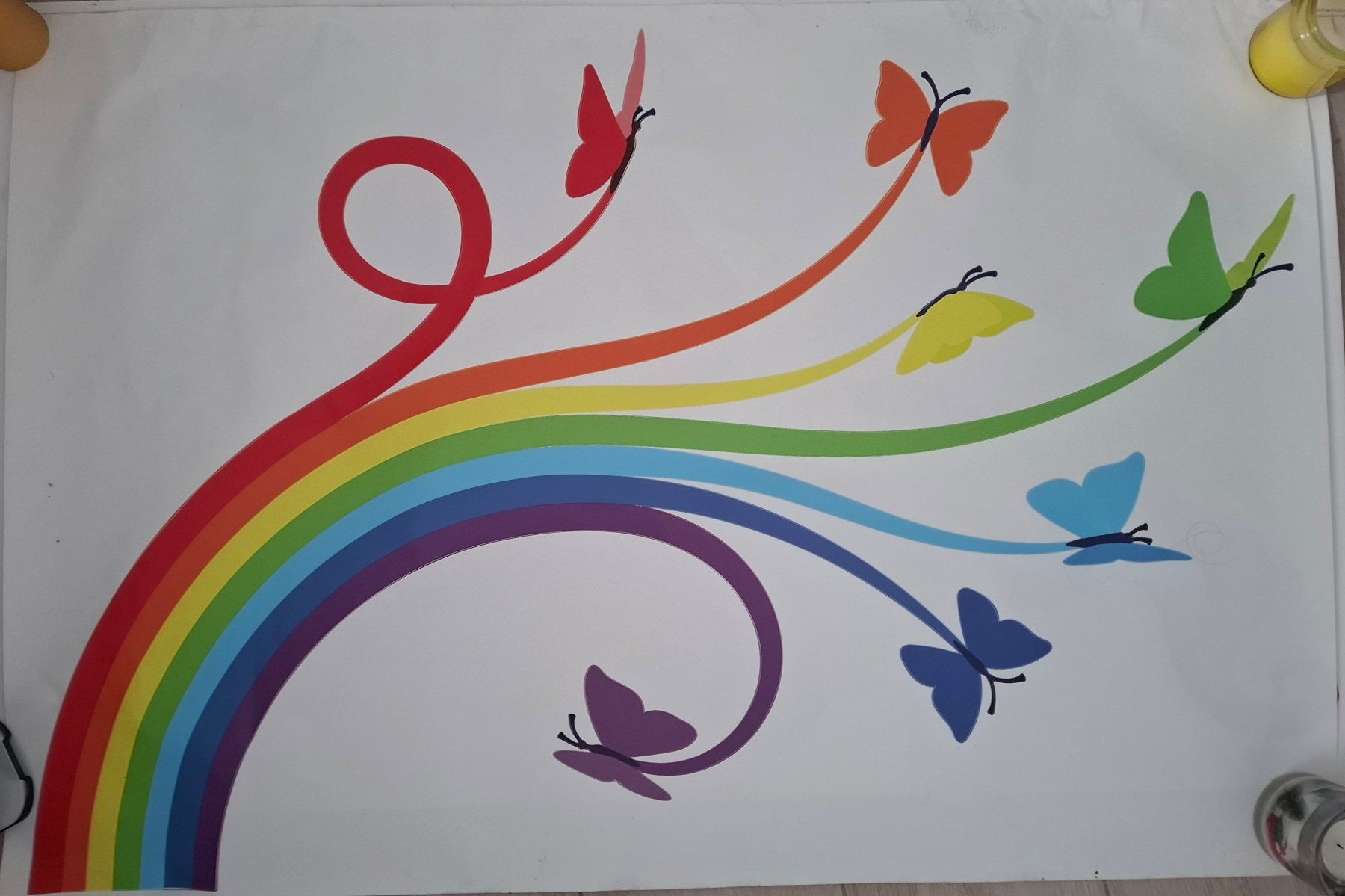 Tutte le decorazioni: Wandbild Einhorn und  Regenbogen Schmetterling gross – Usato da Birmensdorf ZH venduto da Ducati025 1