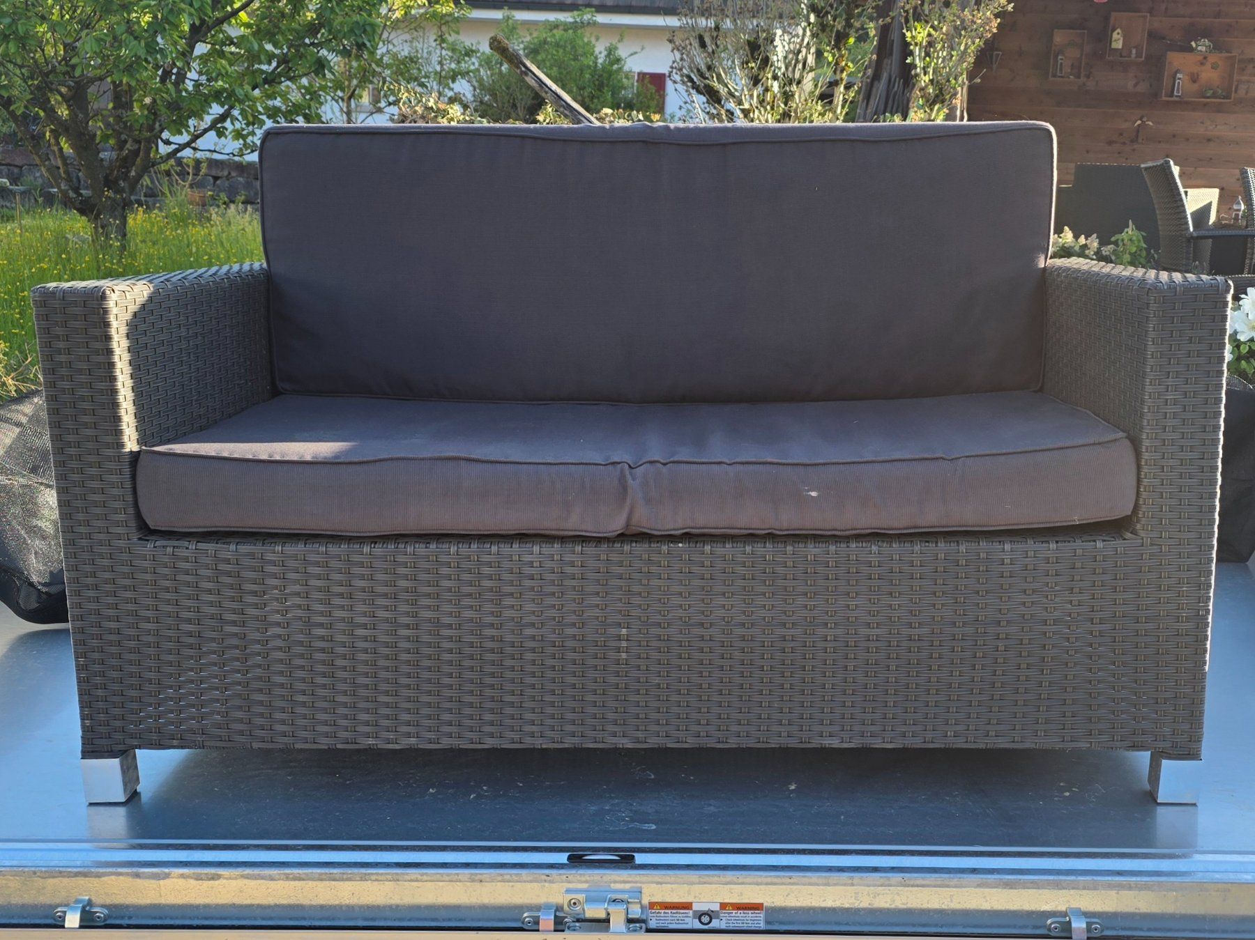 Sofas: Gartensofa und Gartensitz Polyrattan anthrazit – D'occasion à Villnachern par magie204