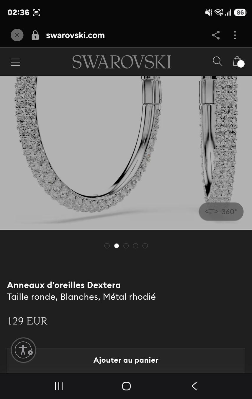 Swarovski Orecchini pendenti & Orecchini a lobo: Swarovski créoles  – Nuovo (secondo la descrizione) da Meyrin venduto da Maribel81 2