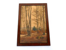 Aquarell Zeichnung Wald
