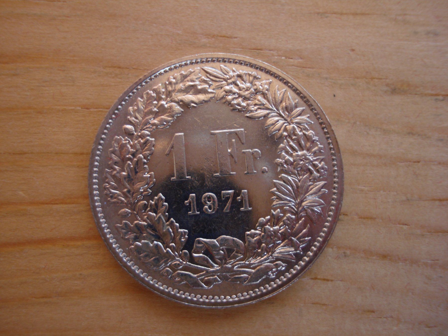 Alle Münzen: (C1) 1 Franken 1971 STGL – Gebraucht aus Erlach von Net-Coins