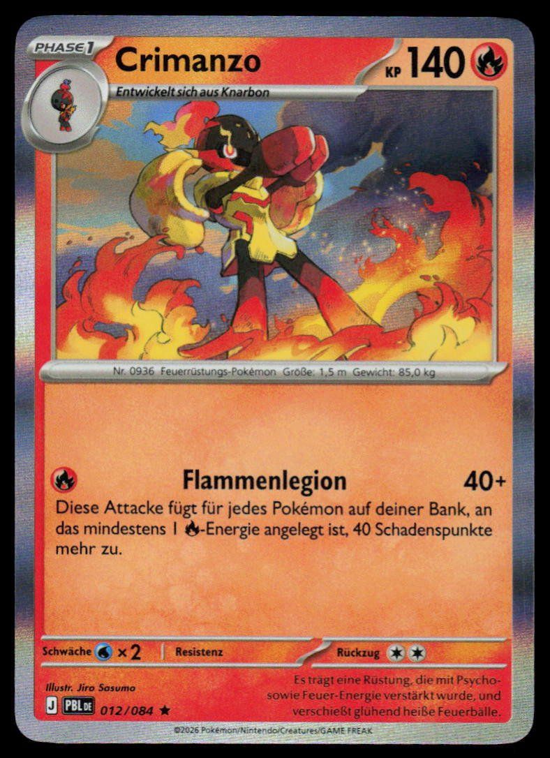 Pokémon Carte collezionabili: Pokemon Crimanzo 012/084 – Usato da Herisau venduto da Pokemon2025