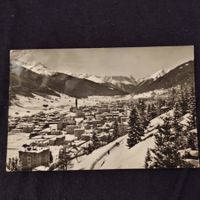 Alte Postkarte Davos Winterlandschaft frankiert