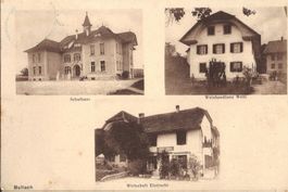 Bellach SO 3 Bildk. Schulhaus, Welti Weine, Eintracht , 1915