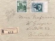R- Bedarfsbrief aus Liechtenstein nach Winterthur  31.X.1934