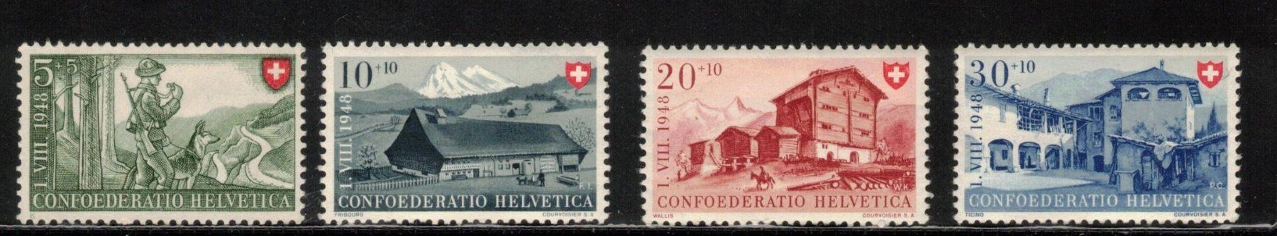 Tutti i francobolli: Pro Patria 1948 Beruf und Schw. Häuser III ** – Nuovo (secondo la descrizione) da Rheinau venduto da loxis