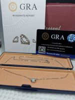 Collier argent avec diamant de moissanite de 0,5 ct certifié