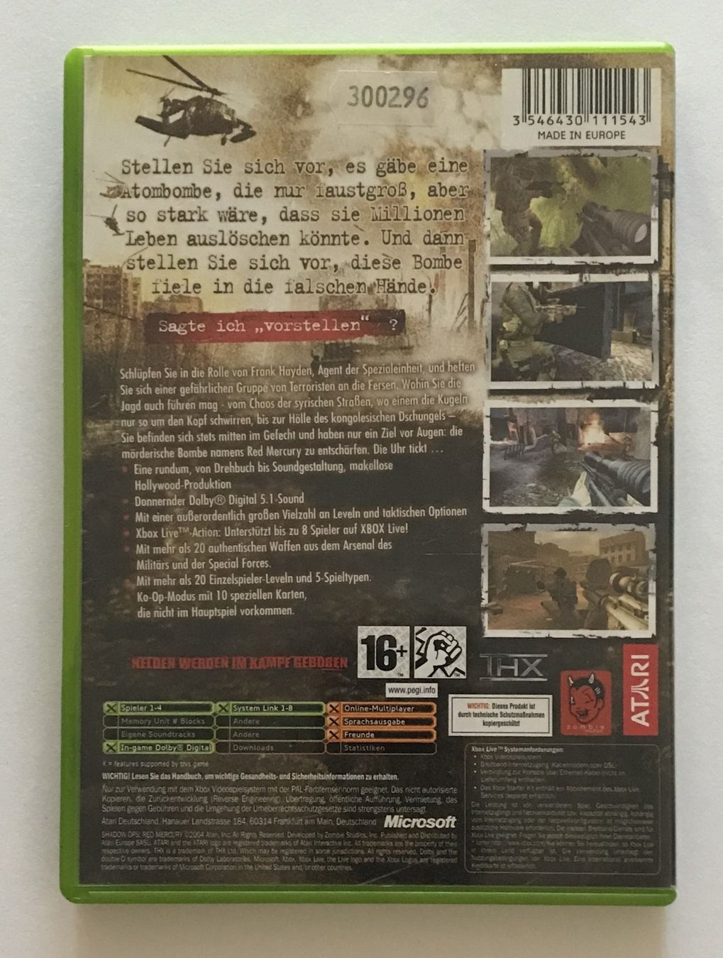Giochi: XBOX - Shadow Ops: Red Mercury – Usato da Allschwil venduto da Bullach 2