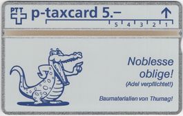 5 CHF Thumag AG "Noblesse oblige!" - Kunden Taxcard