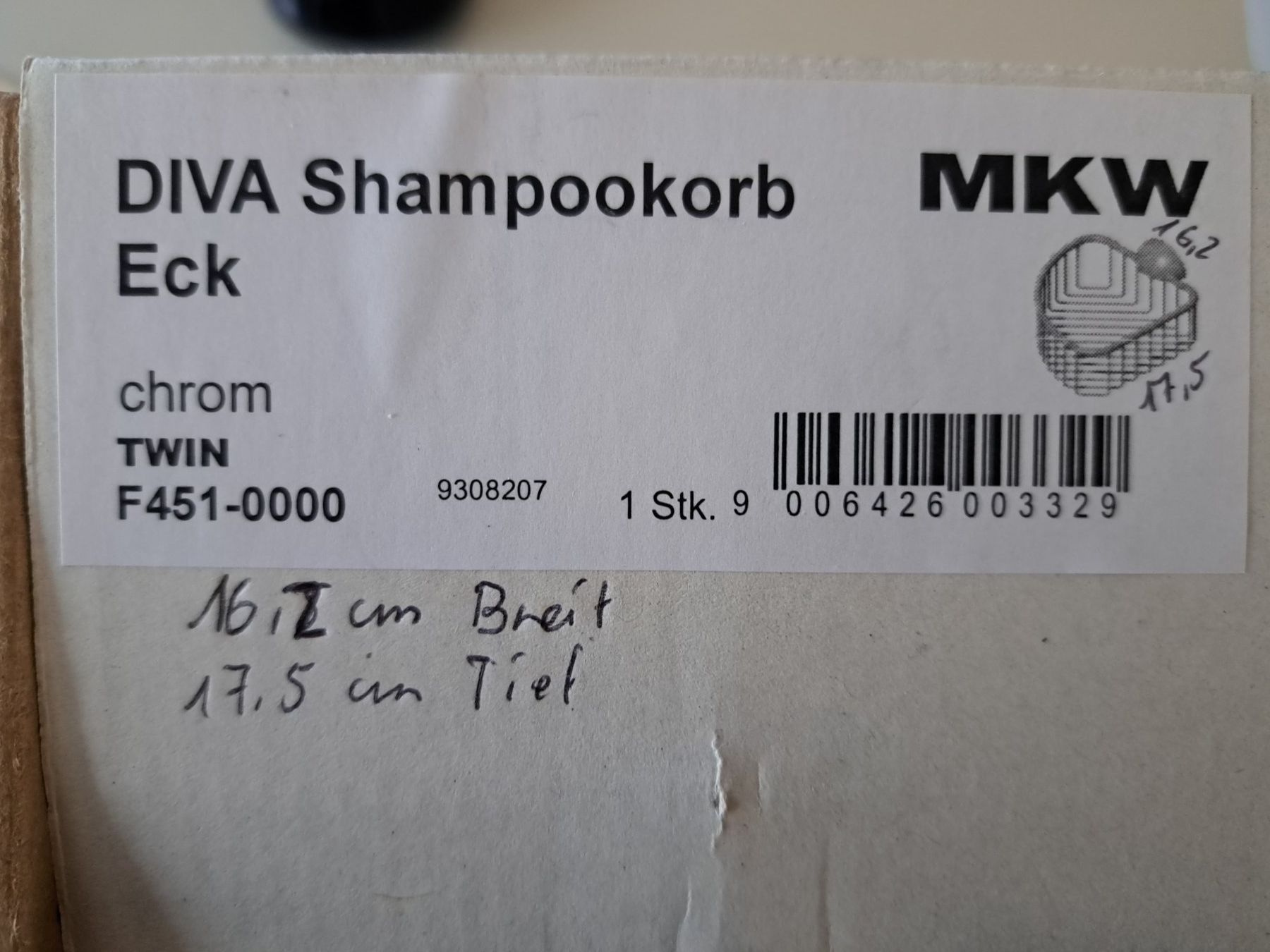 Altro per la casa: MKW DIVA Shampookorb Eck Chrom – Nuovo e nell'imballaggio originale da Tegerfelden venduto da Spick67 1