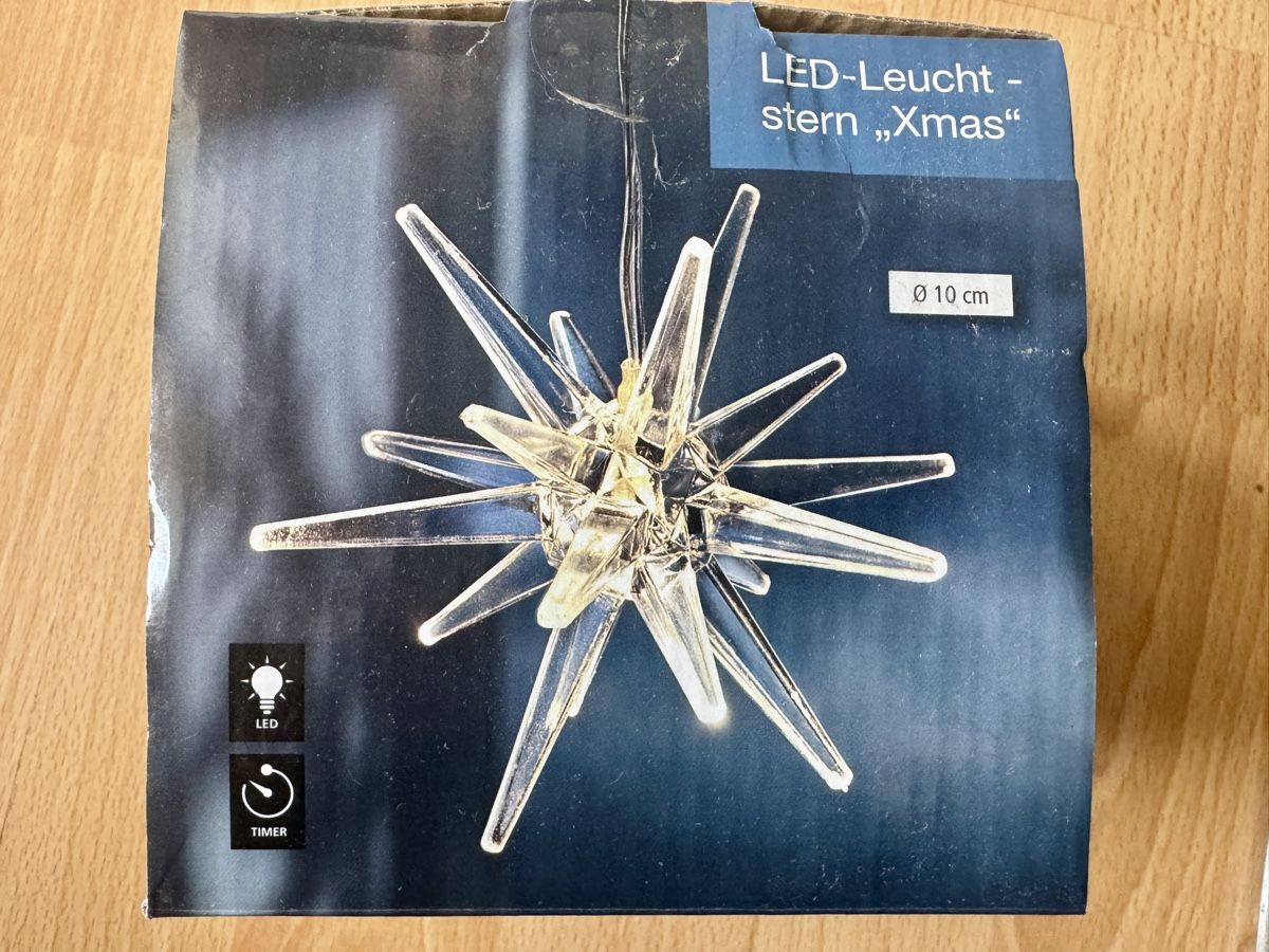 Tutte le decorazioni: LED Leuchtstern "Xmas" 10cm, Batterie, Timer – Usato da Zürich venduto da pilatus777 3
