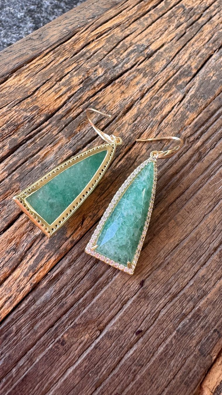 Orecchini pendenti & Orecchini a lobo: Wunderschöne vergoldete Amazonit Ohrhänger – Nuovo e nell'imballaggio originale da Rombach venduto da Ivreajewels 5