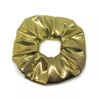 Handmade BIG SCRUNCHIE glamorous gold metallic