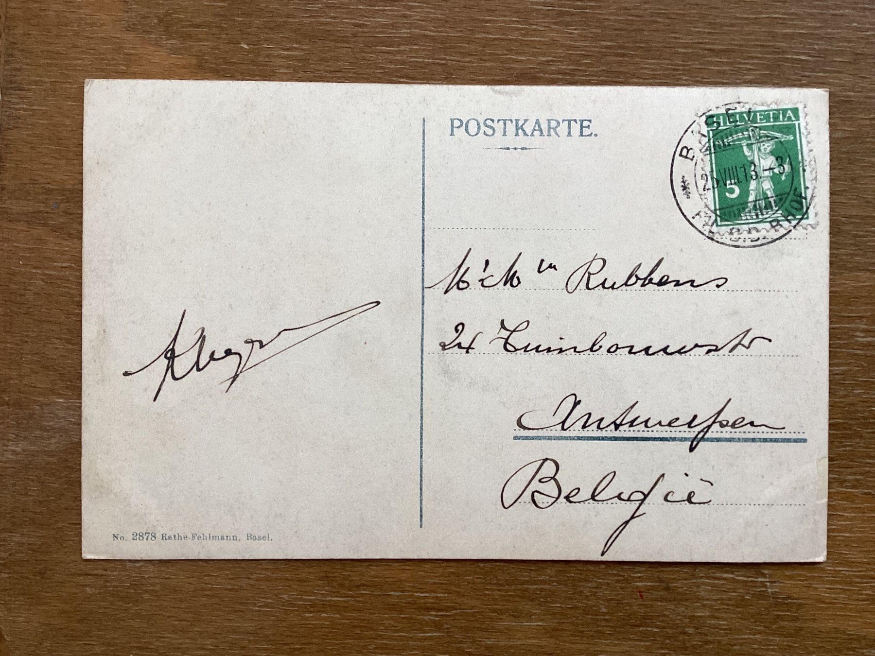 Ansichtskarten: AK Basel. Mittlere Rheinfähre – Gebraucht aus Zürich von Tolima194 1