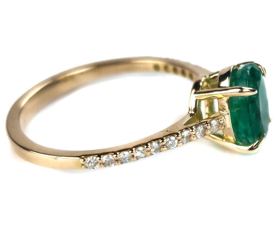 Anelli: 1.55ct Natur Smaragd Ring mit Diamanten – Nuovo e nell'imballaggio originale da Untersiggenthal venduto da TimeandShine 6