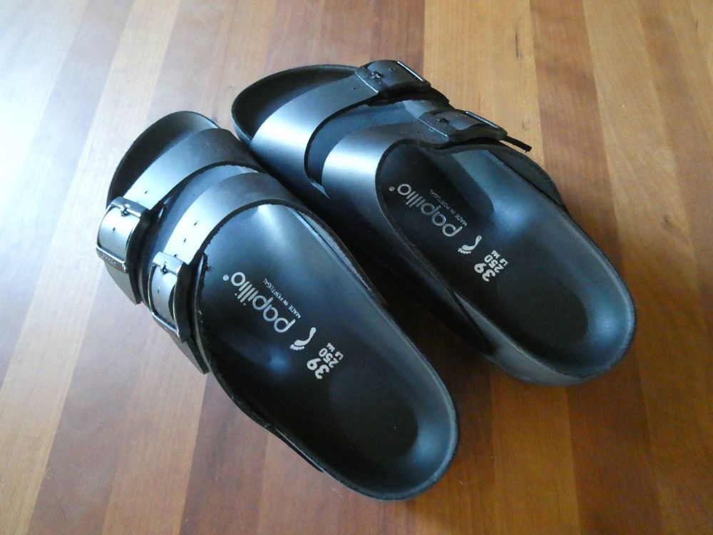 Birkenstock Papillio-Plateau, Leder schwarz, Gr. 39 (Neu (gemäss ...
