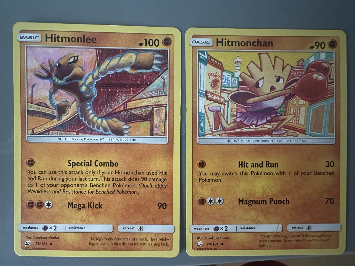 Pokémon Carte collezionabili: Matching Artwork #73 Hitmonlee & #74 Hitmonchan – Usato da Allschwil venduto da DragoniteCollectible