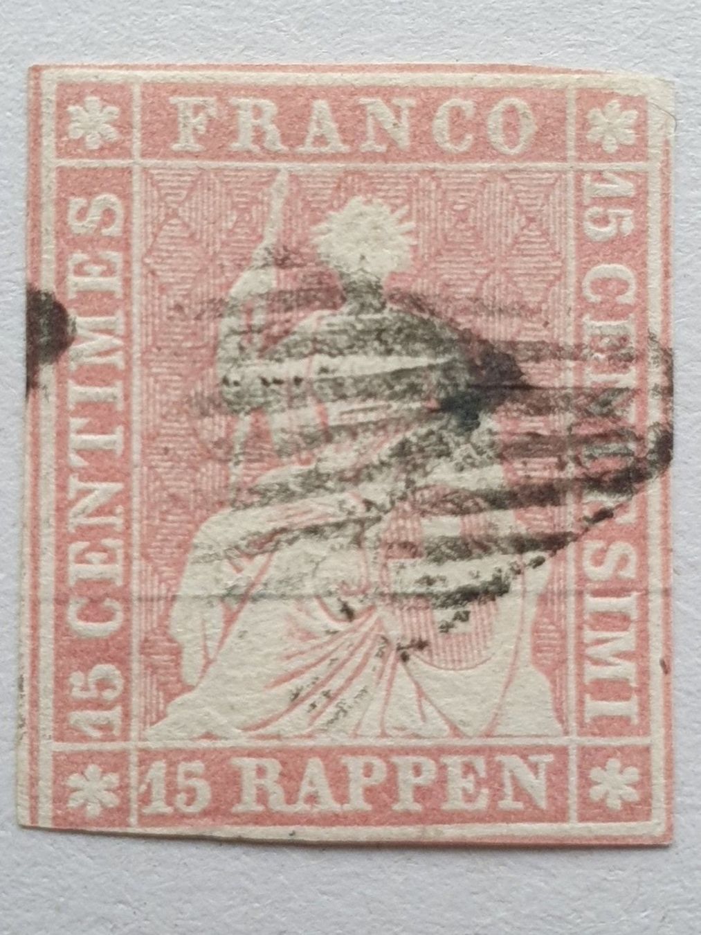 Tutti i francobolli: Strubel 24B Mit Befund Kat. 140.- – Usato da Balgach venduto da SIMEON27