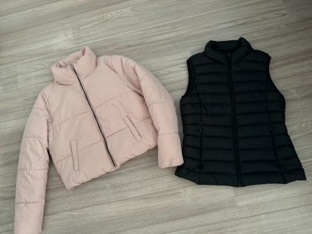 2 Jacken Set 1x rosa Winterjacke und 1x Gilet schwarz Gr. S