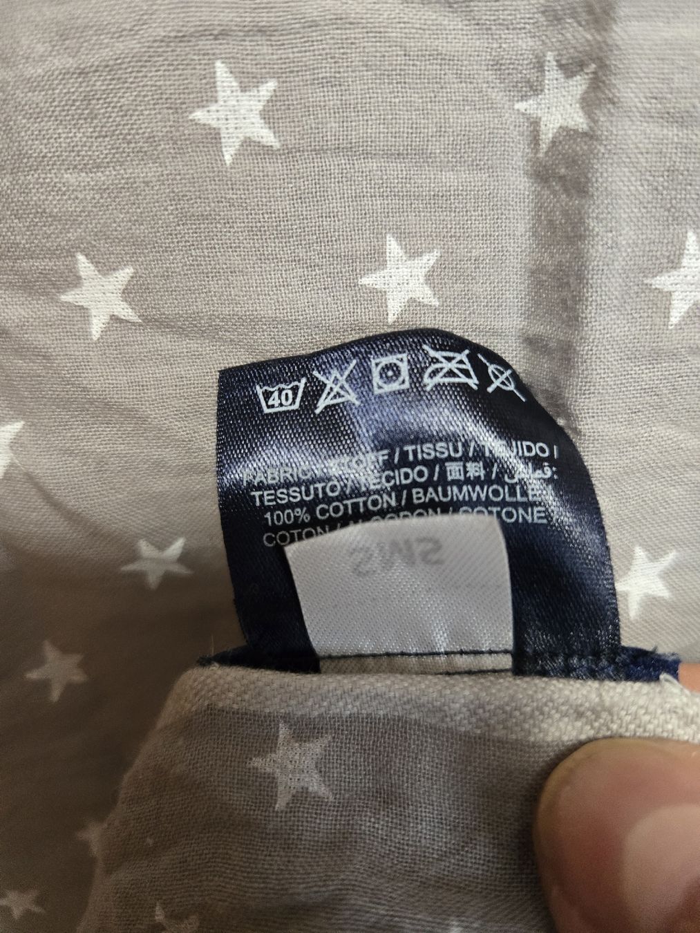 Gant Foulard & Sciarpe: GANT Tuch Schal Baumwolle Sterne grau – Usato da Zürich venduto da Deesay 3