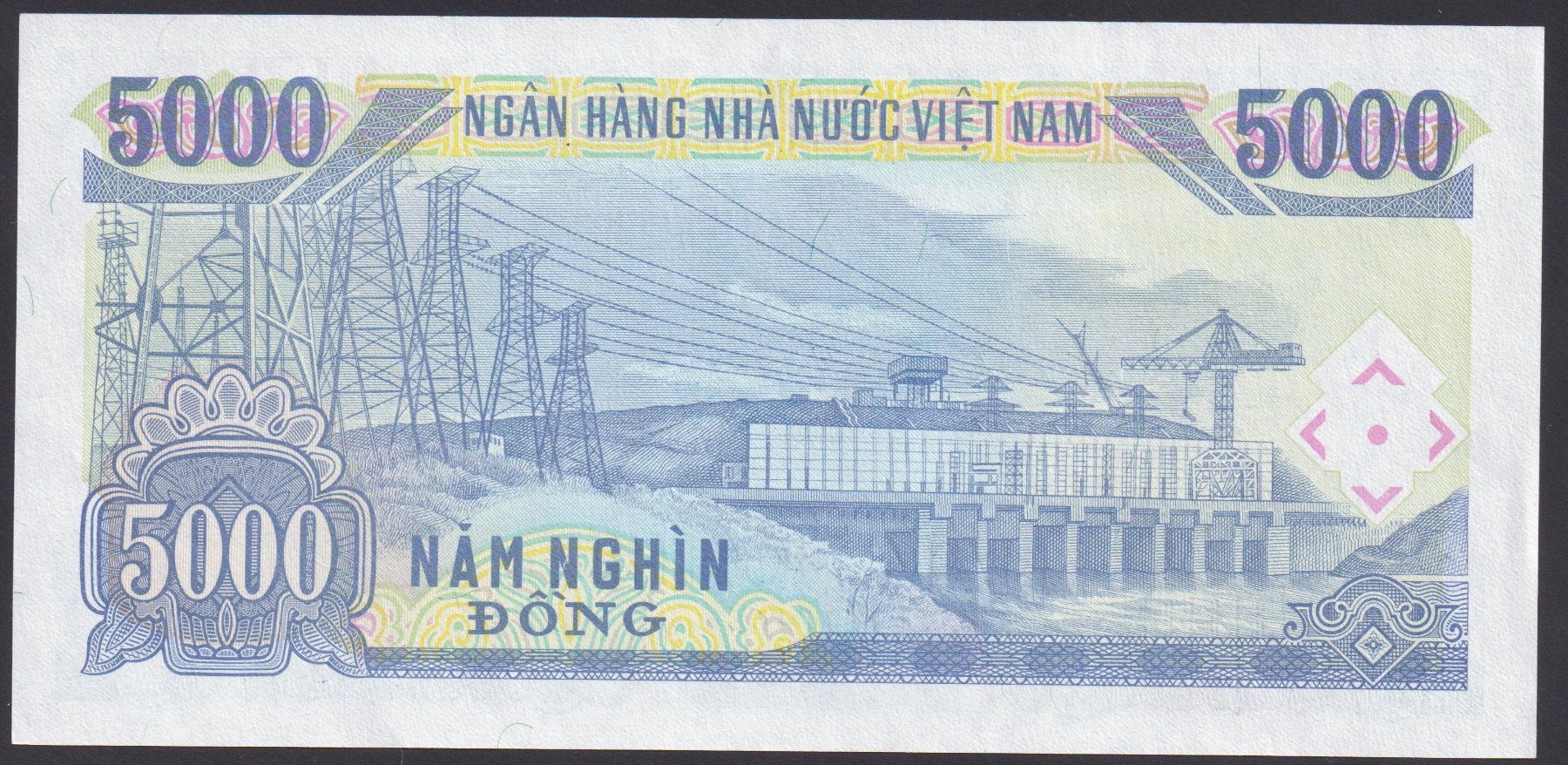 Banconote: Vietnam 5000 Dong 1991 – Usato da Brugg AG venduto da banknoten_muesli 1