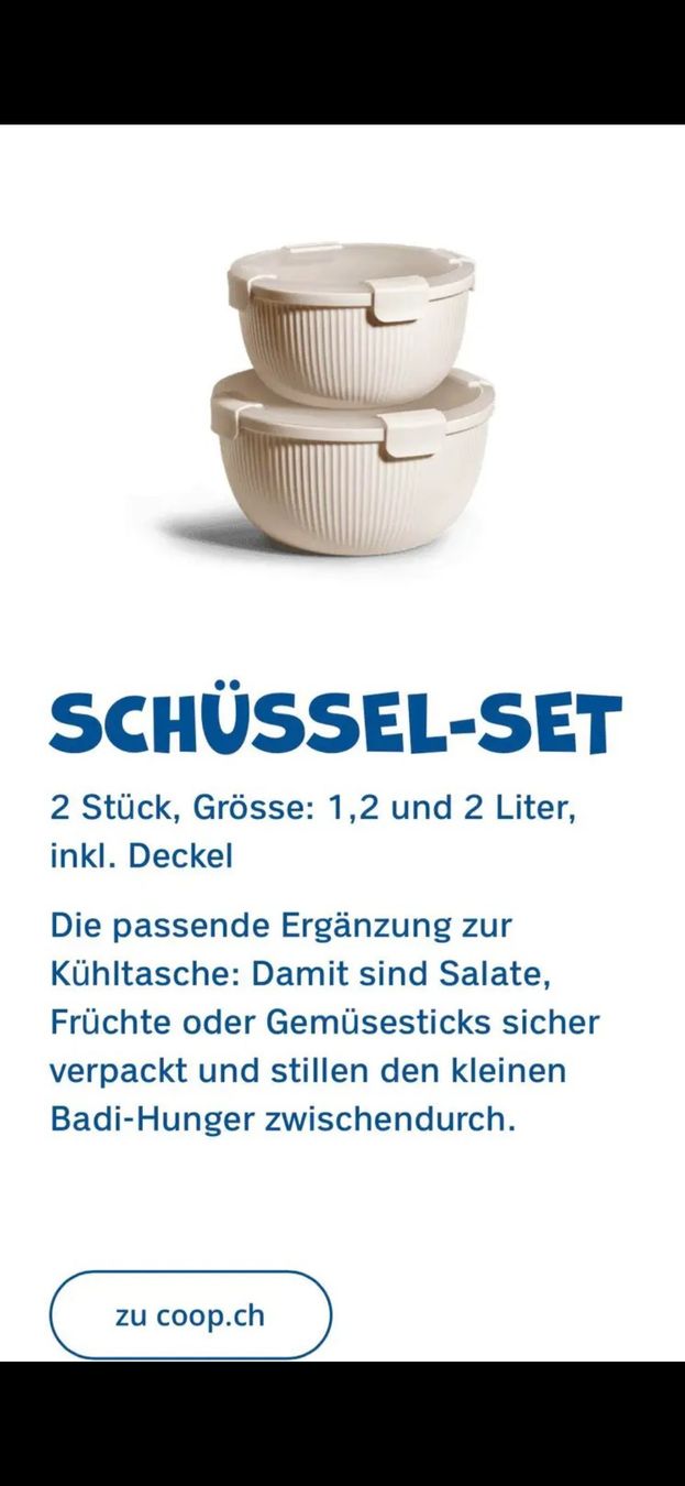 Services de table: 2 SCHUESSELSET COOP – Neuf avec emballage d'origine à Baar par Camii