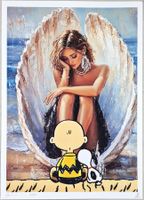 Death NYC Ltd Ed Pop Art Druck " Beauty Charlie & Snoopy