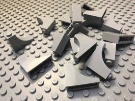 Lego 11x  Bogenstein 1x3x2 invers (18653)hellgrau