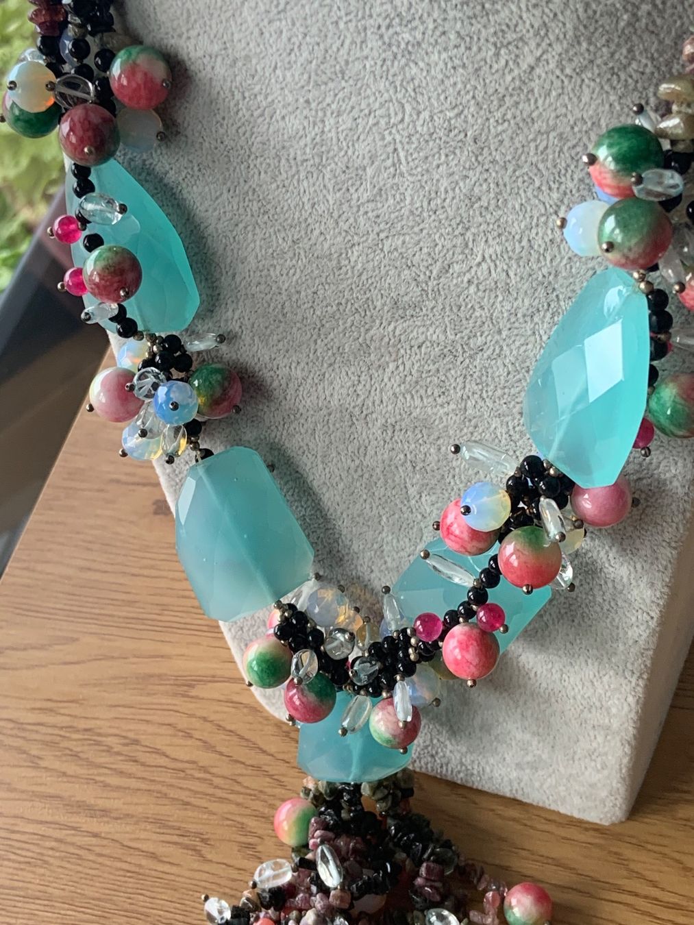 Catenine: Spektakulär auffällige Steinkette!! (63 cm) – Usato da Laufen venduto da Bellebellezza 1
