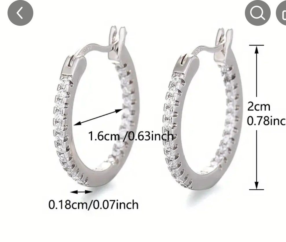 Ohrringe & -stecker: Creolen mit Zirkonia, vergoldet – Neu (gemäss Beschreibung) aus Ettenhausen TG von CH2300 1