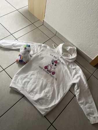 Sehr schöner neuer Einhorn Hoodie Gr M ink Einhorn Stofftier