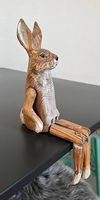 HASE handgeschnitzt und bemalt aus Holz