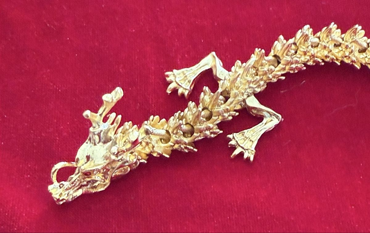 Tutte le decorazioni: 1 Stück Goldfarbener Drache. – Usato da Rheinfelden venduto da Gazzi 1