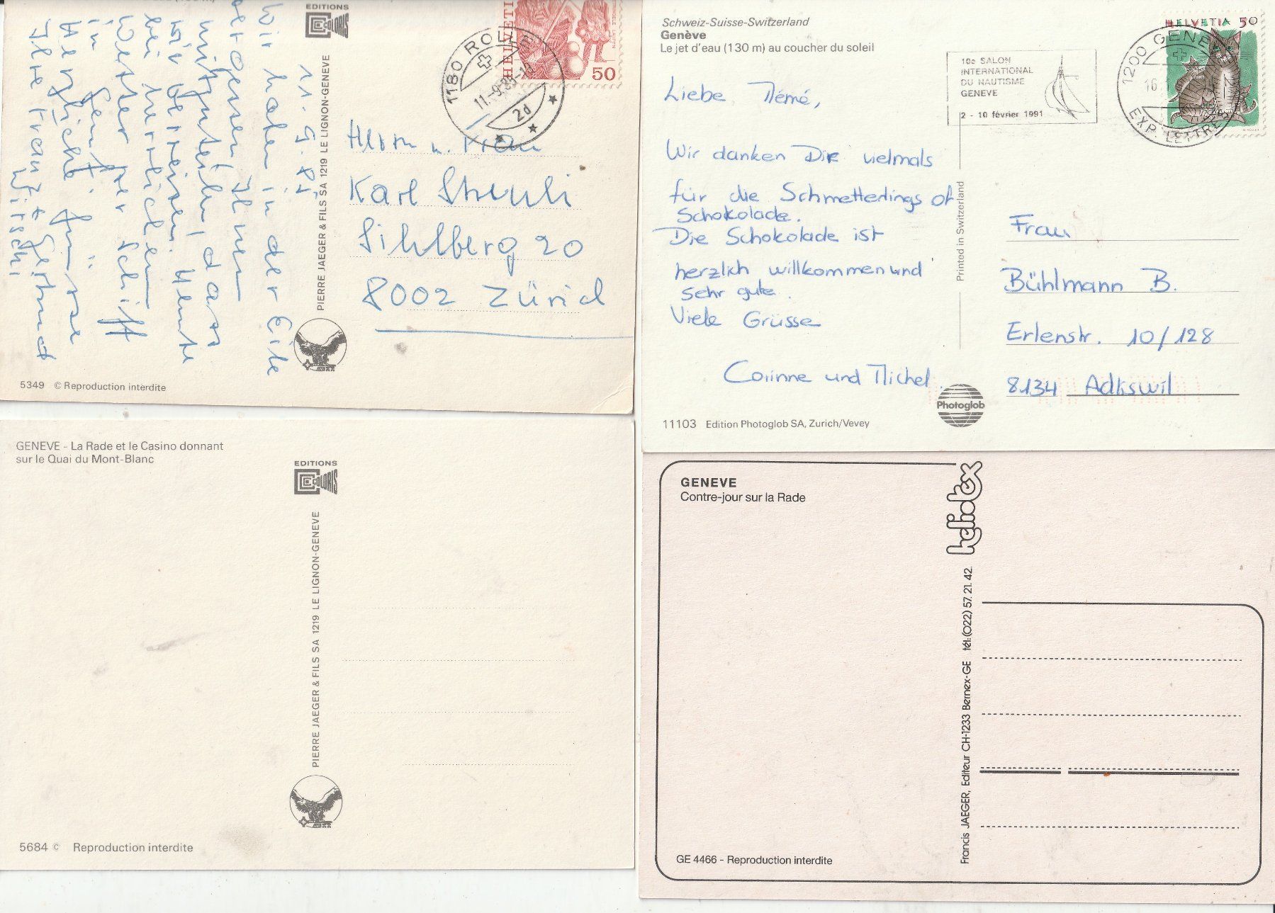 Cartoline postali: 16 Diverse Karten Genf – Usato da Lumbrein venduto da made02 5
