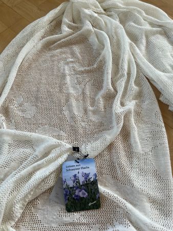 Colora Schal, 100% Emmentaler Leinen, helles Beige, NEU