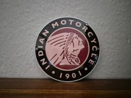 Emailschild Indian Motorrad Werkstatt Service Emaille Schild