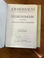 Noten Klavierauszug Bach Johannespassion