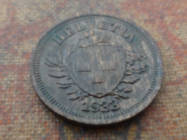 Alle Münzen: 1 Rp. 1933  (A) – Gebraucht aus Romanel-sur-Lausanne von Swift13
