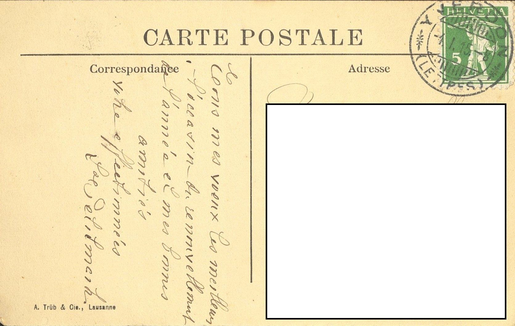 Cartoline postali: Yverdon - Les Charmettes – Usato da Gwatt (Thun) venduto da seeblick98 1