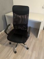 Bürostuhl schwarz Netzstoff mit Kopfstütze guter Zustand