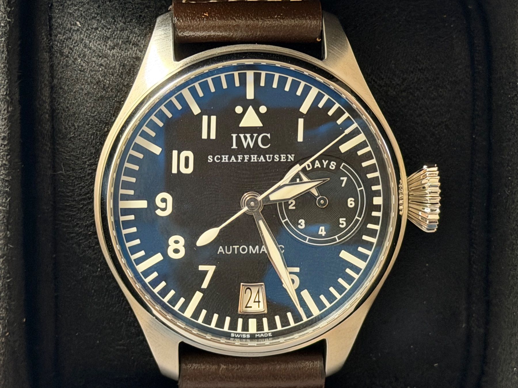 IWC Orologi: IWC Big Pilot Grosser Flieger 46mm Stahl Version 1 – Usato da Aarau venduto da trader1000 1