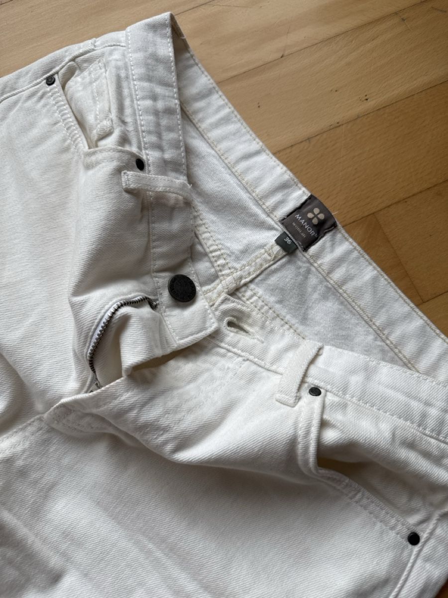Jeans: Stylish Manor  Off-White Denim Jeans - Size 36, Spring! – Usato da Biel/Bienne venduto da TanyaM02 5