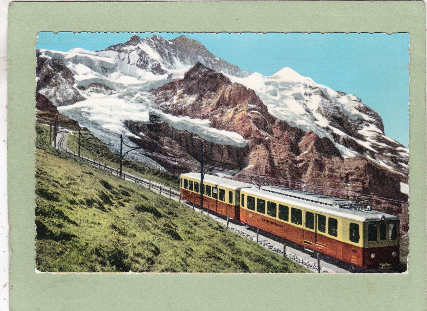 Ansichtskarten: Jungfraubahn mit Jungfrau – Gebraucht aus Herisau von Lisegrat2008