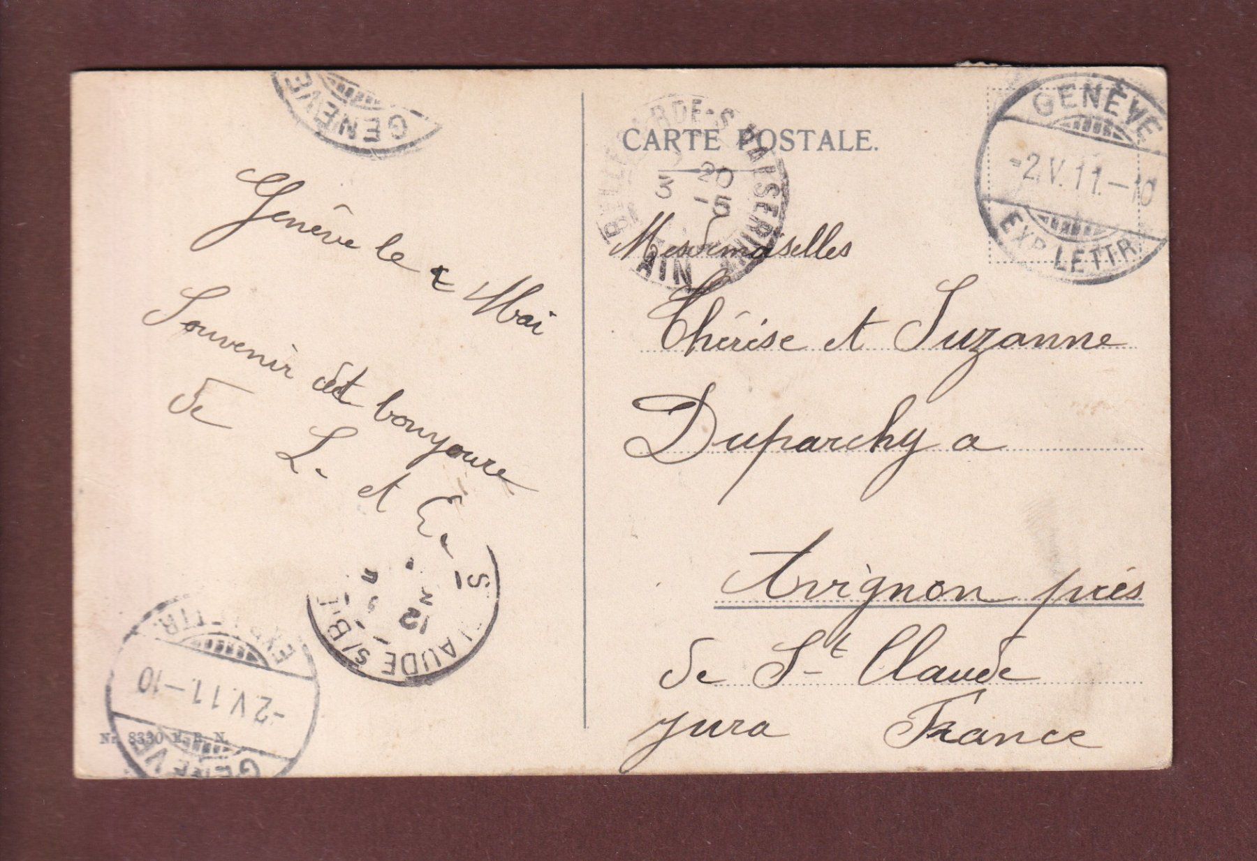 Cartoline postali: GENEVE - Île Rousseau - 1911 – Usato da Pully venduto da nicecards 1