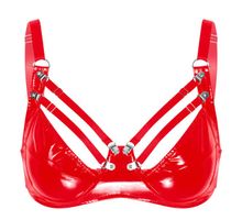 NEUER Erotik Lack BH rot für Gr. XS & S für Cup B - 223065