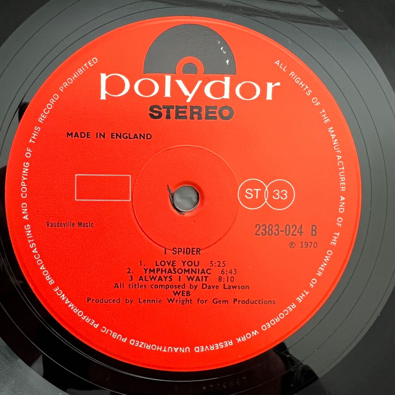 Vinyles: Web - I Spider / 1. UK-Press. 1970 - TOP – D'occasion à Gais par soundcave57 4