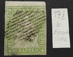 Sitz Helvetia Zumstein Nr.26 A gestempelt Geprüft BPP 400Fr