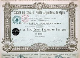 Zincs et Plombs Argentifères de Styrie, Lausanne - 1903
