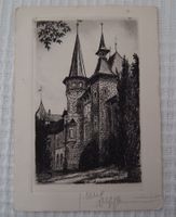 1928 Ansichtskarte BERN Hist. Museum,  Orig.-Radierung