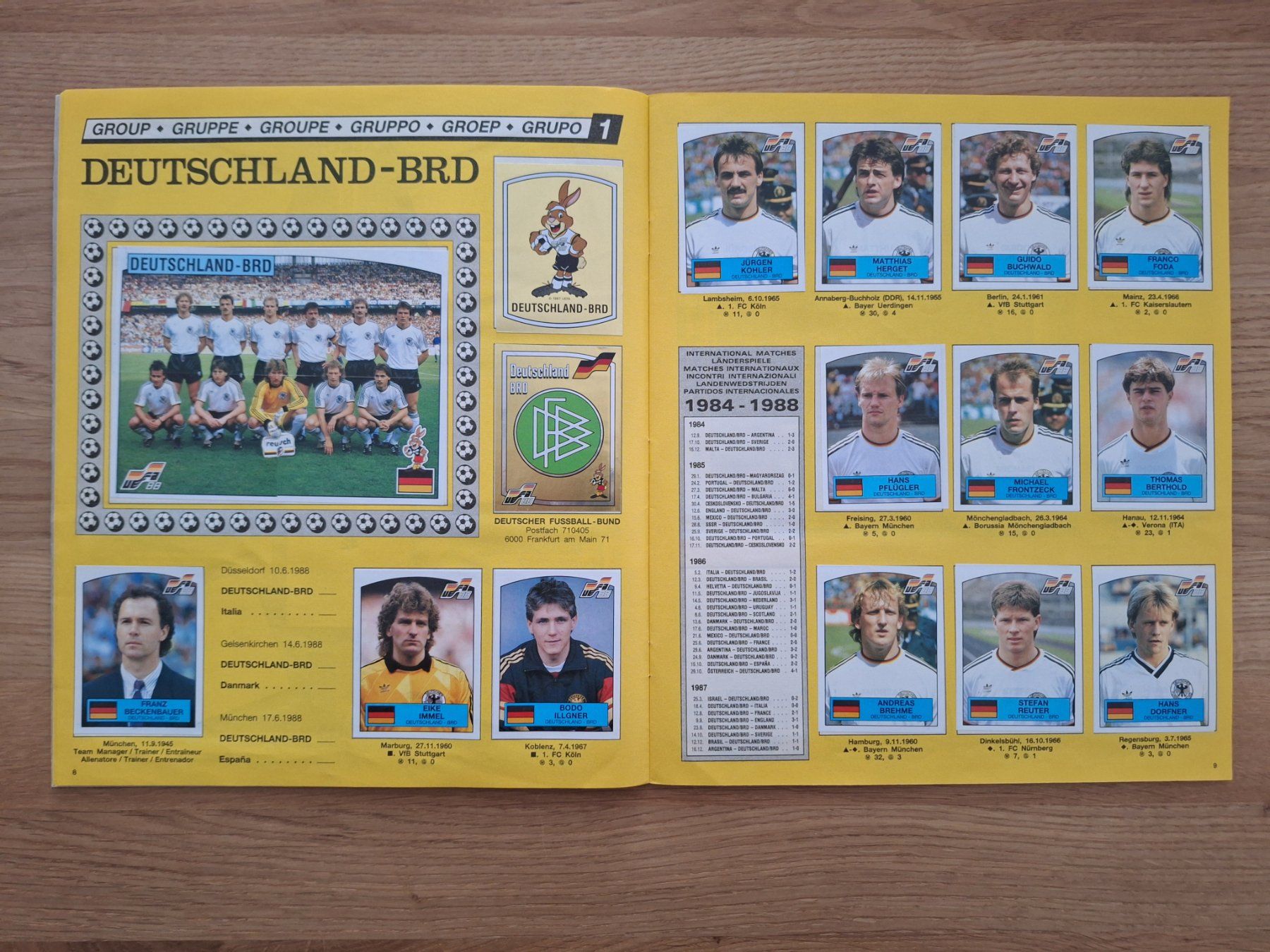 Panini Albums: PANINI EURO 1988 – D'occasion à St. Gallen par Matrix023 3